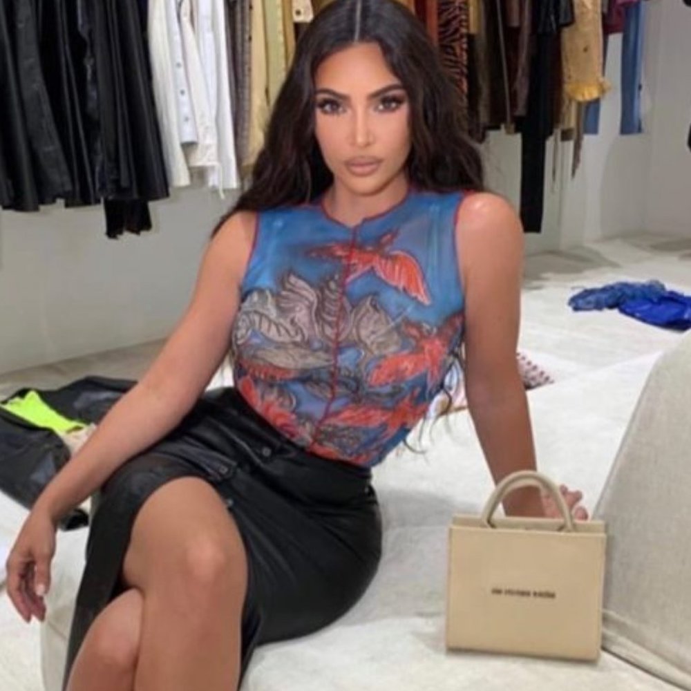 Brandon Blackwood ESR "End Systemic Racism" Satin Canvas Tote in Beige
